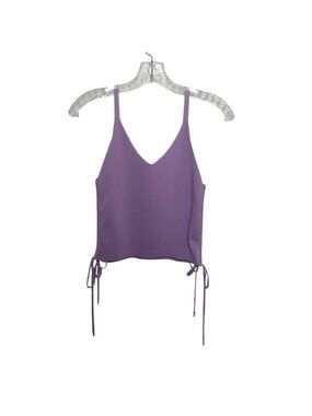 B Sydney Knit Cami Tank Top Small Purple New Adjustable Ties